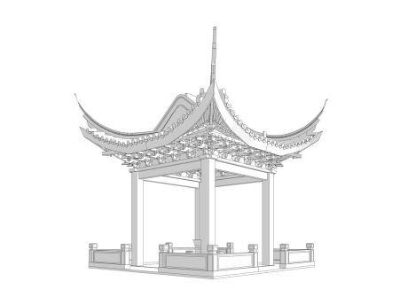 苏州古典园林沧浪亭(模型+CAD)SU模型