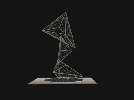 抽象钻石雕塑SU模型