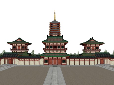 唐代宫殿SU模型