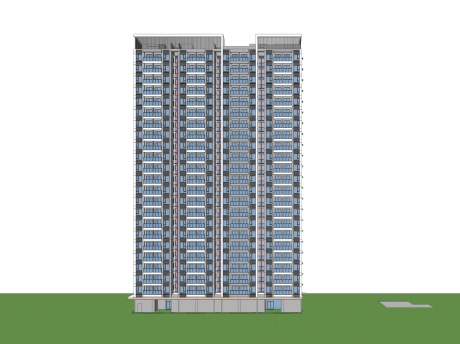 公建化板式T8人才公寓SU模型