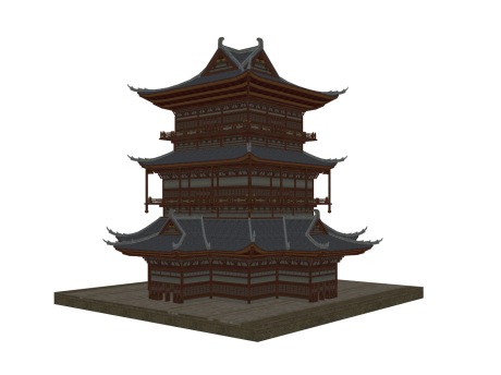 古代宫殿SU模型