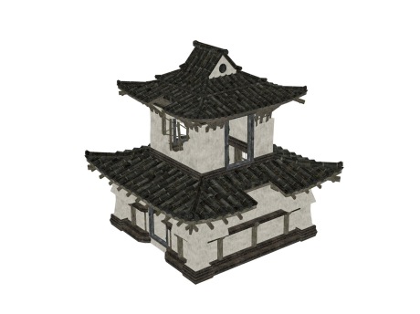 亚洲日式古建筑SU模型