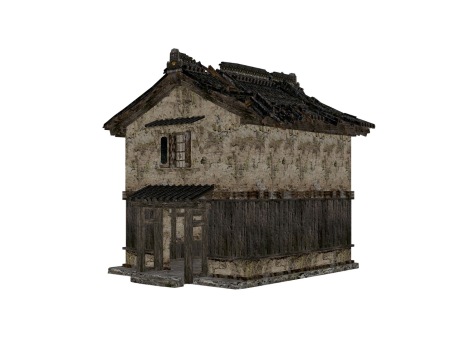 亚洲古代房屋商店SU模型