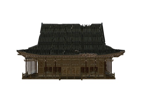 亚洲古代佛堂SU模型