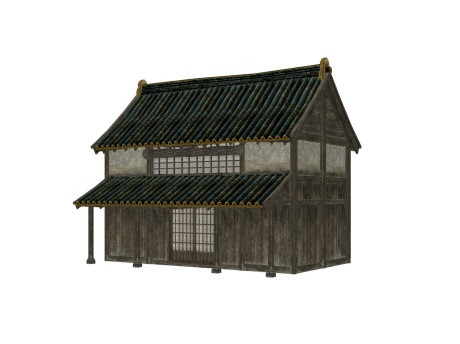 亚洲古代民居杂货店SU模型