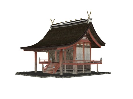 亚洲日式古建寺庙SU模型