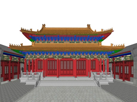 孔子文庙SU模型