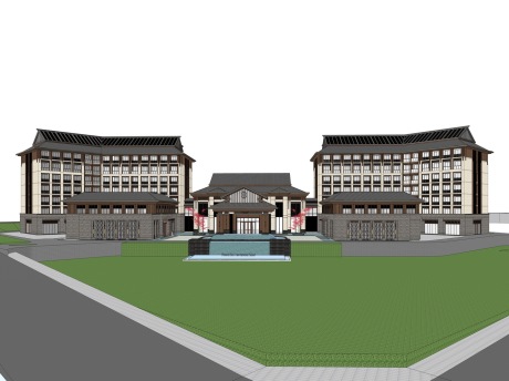 凤凰湾国际酒店SU模型