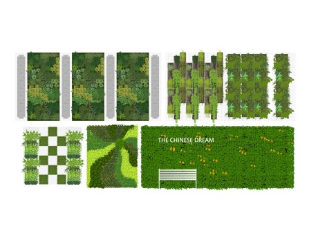 绿植墙SU模型