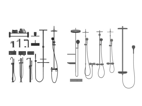 淋浴花洒SU模型