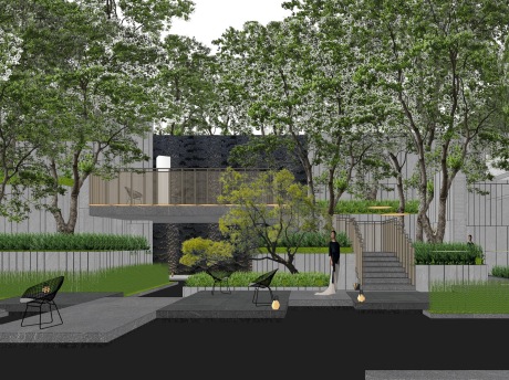 浦发新杨思示范区景观SU模型