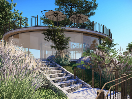 山地观景台会所SU模型