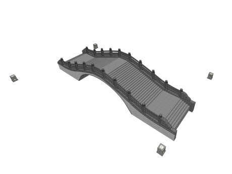 新中式拱桥SU模型