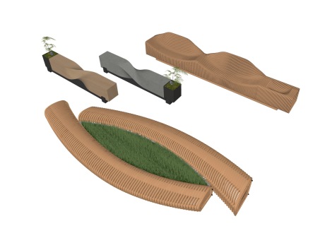 户外座椅坐凳SU模型