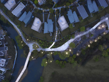 成都麓湖皮划艇航道景观SU模型