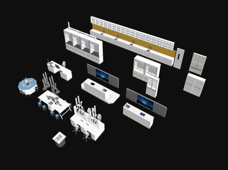 实验室器材设备SU模型
