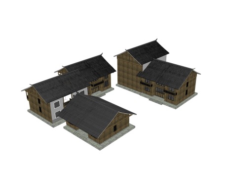 白族民居SU模型