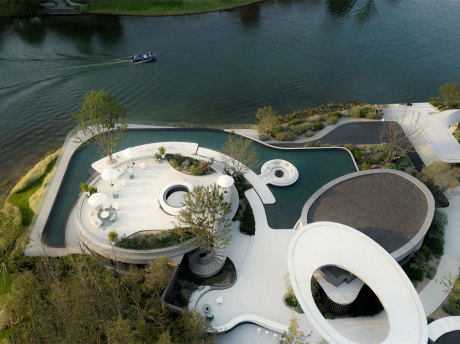 成都万华麓湖C7玄鸟湾C19鸿鹄岸样板岛SU模型