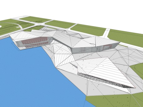 成都双流文化中心SU模型