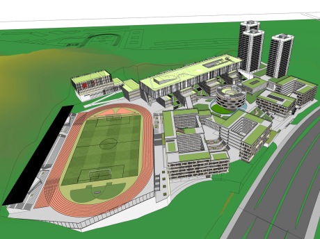 深圳市龙岗中等专业学校SU模型