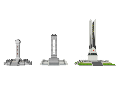 烈士英雄纪念碑SU模型