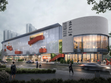 上海虹口东宝兴路777号商业街改造SU模型