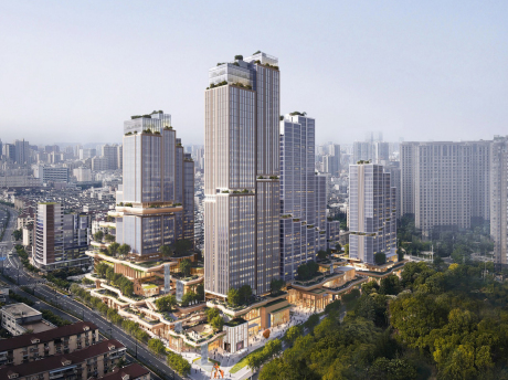 上海万科雅宾利四期商住综合体SU模型