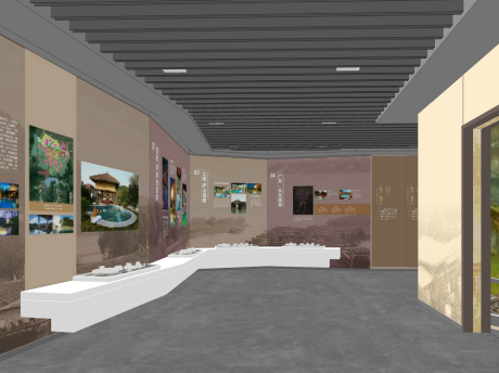 温泉展厅SU模型