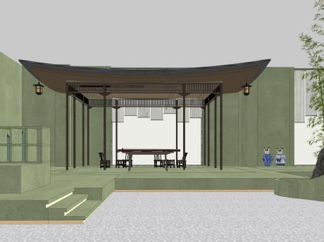 非遗竹文化展厅SU模型