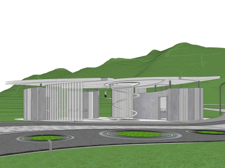 深圳科学公园声浪剧场SU模型