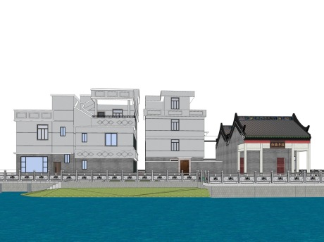 岭南粤曲社SU模型