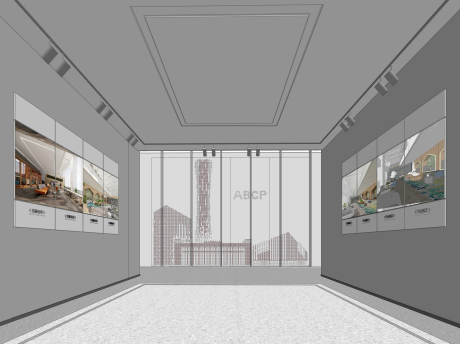 现代展厅SU模型