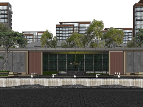 中建悦府大区景观SU模型