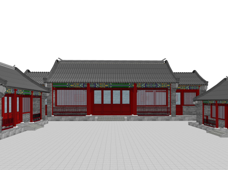 古建寺庙SU模型
