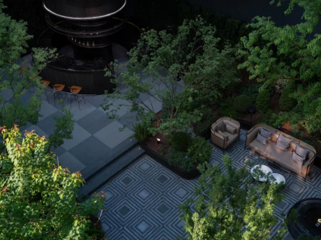 重庆龙湖江山颂下沉空间SU模型