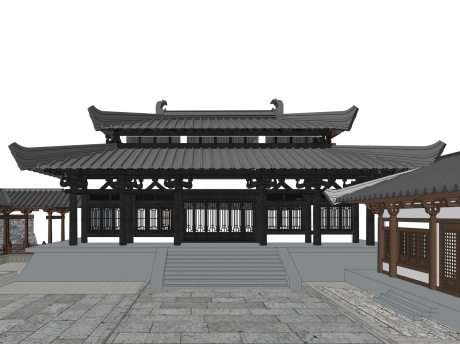 汉代民居SU模型