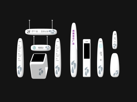 现代标识牌导视牌SU模型