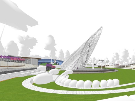 邢台临西县公园广场SU模型