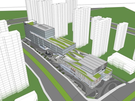 华隆商业广场SU模型