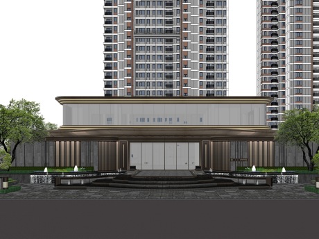 龙湖青云阙示范区景观SU模型