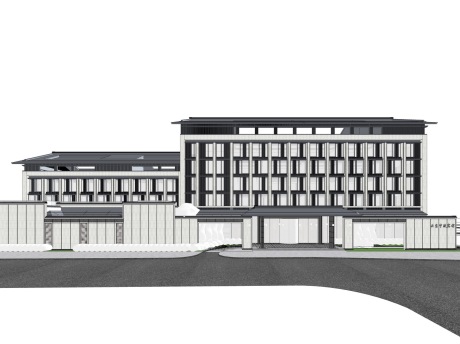 北京宁波宾馆改造SU模型