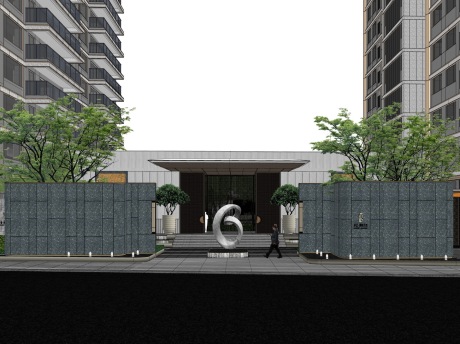 华发四季云玺示范区景观SU模型