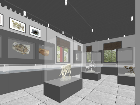 恐龙博物馆展厅SU模型