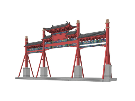 宋风牌坊SU模型