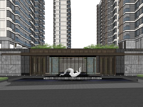 成都龙湖天府青云阙示范区景观SU模型