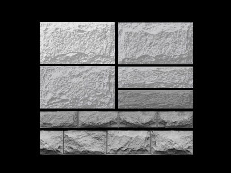 3D蘑菇石毛石墙文化石SU模型