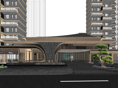 龙岩建发缦云榕意宋风示范区景观+住宅SU模型