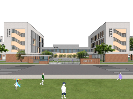 河南沁阳南关小学SU模型