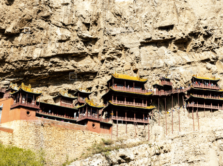 山西恒山悬空寺简模SU模型