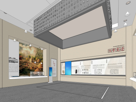 文字印刷博物馆展厅SU模型